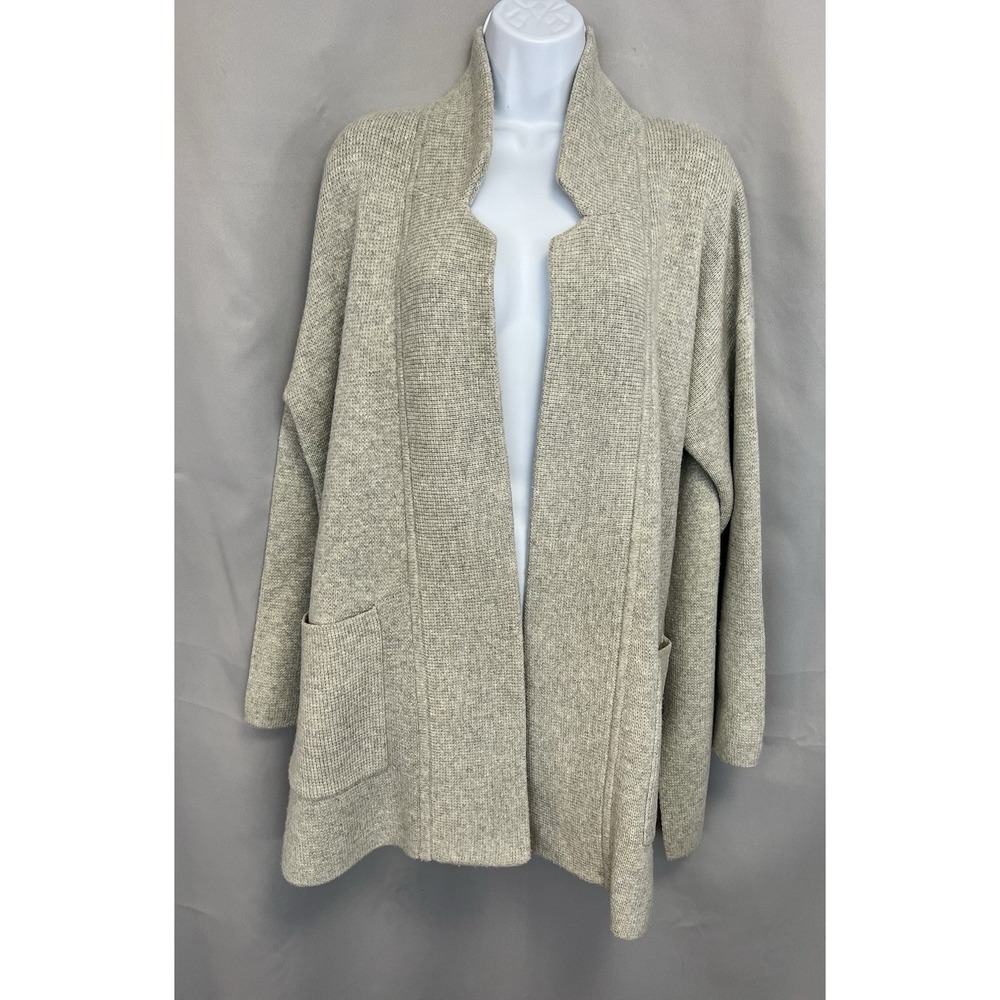 Madewell Women's Spencer Sweater Coat Cardigan Size M Gray Merino Wool